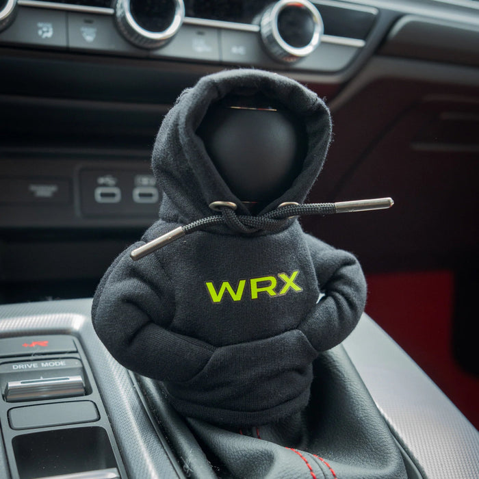 Billetworkz Shift Knob Hoodie w/ WRX Logo Most Manual Subaru Models - BW-HDE-BLK-WRXYEL - Subimods.com