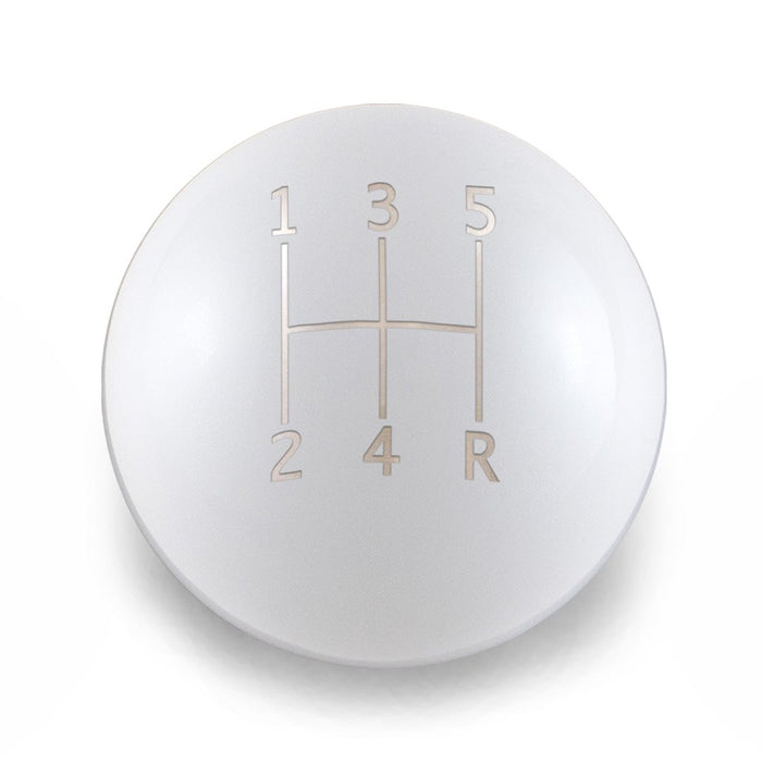 Billetworkz Weighted 5-Speed Shift Knob Fits Most Subaru Models - BW-KNB-SUB5-STD5-GWHT-AP - Subimods.com