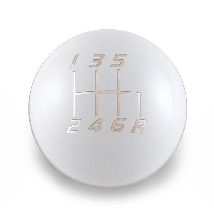 Billetworkz Weighted Shift Knob 6 - Speed Fits Most Subaru Models - BW-KNB-SUB6-VEL6-GWHT-SP - Subimods.com