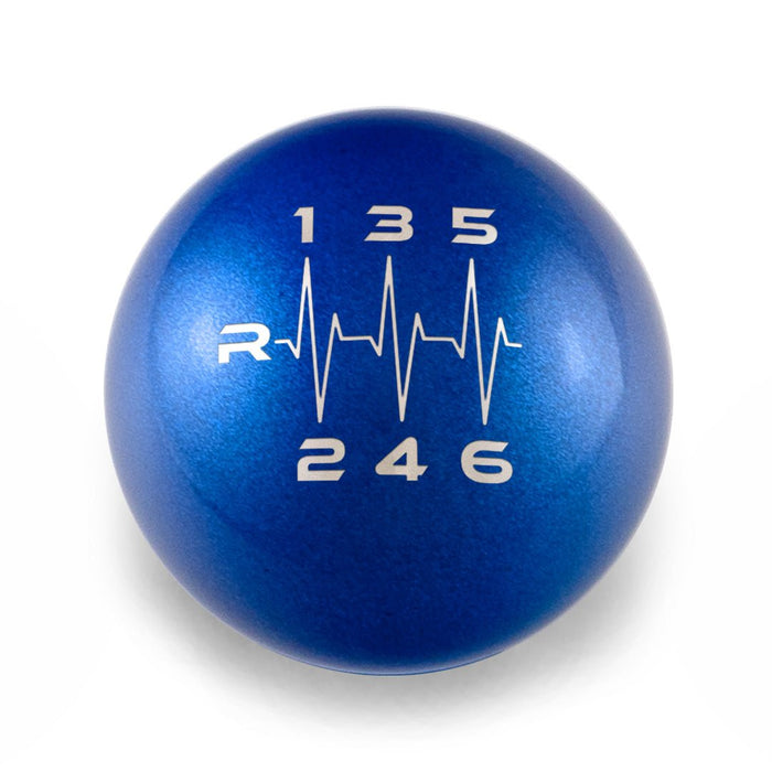 Billetworkz Weighted Shift Knob 6 Speed Heartbeat Engraving 13 - 21 Subaru BRZ / 13 - 21 Scion FR - S / 13 - 21 Toyota 86 - BW-KNB-BRZ1-HB6-CBLU-SP - Subimods.com