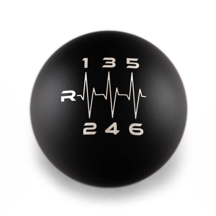 Billetworkz Weighted Shift Knob 6 Speed Heartbeat Engraving 13 - 21 Subaru BRZ / 13 - 21 Scion FR - S / 13 - 21 Toyota 86 - BW-KNB-BRZ1-HB6-MBLK-SP - Subimods.com