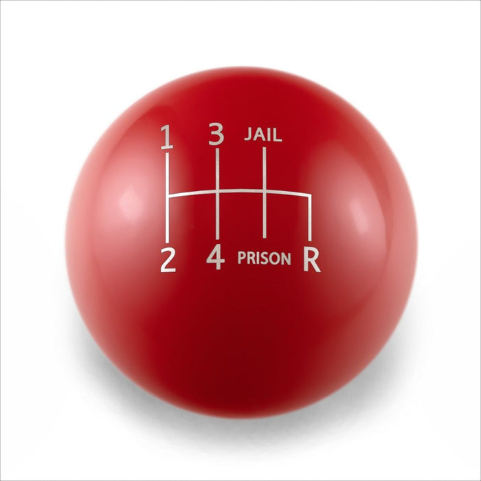 Billetworkz Weighted Shift Knob 6 Speed Jail-Prison Engraving Fits Most Subaru Models - BW-KNB-SUB6-JP-GRED-AP - Subimods.com