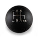 Billetworkz Weighted Shift Knob 6 - Speed Japanese Engraving Fits Most Subaru Models - BW-KNB-SUB6-JAP6-MBLK-SP - Subimods.com
