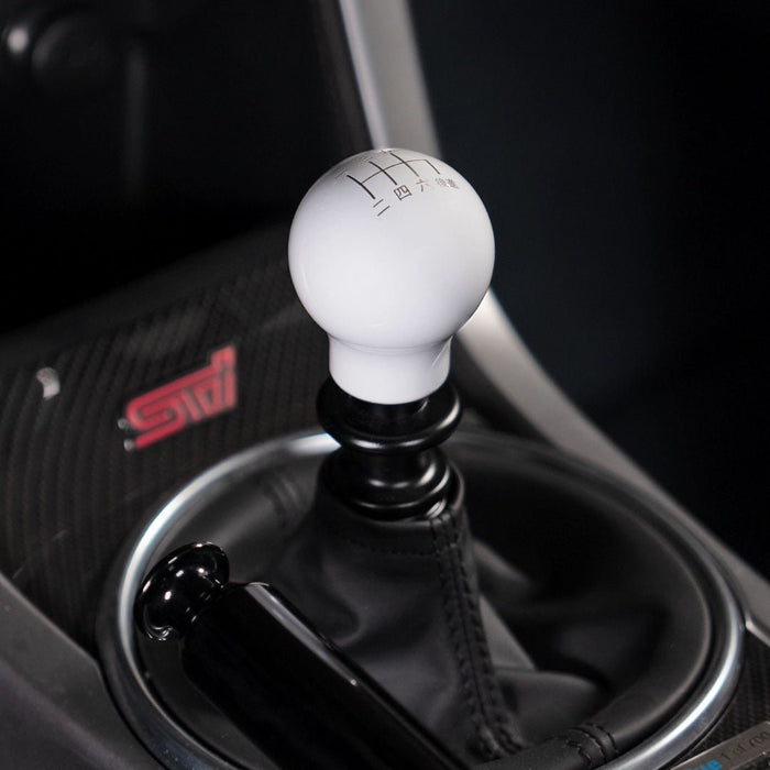 Billetworkz Weighted Shift Knob 6 Speed Japanese Engraving Fits Most Subaru STI Models - BW-KNB-STI-JAP6-GWHT-SP - Subimods.com