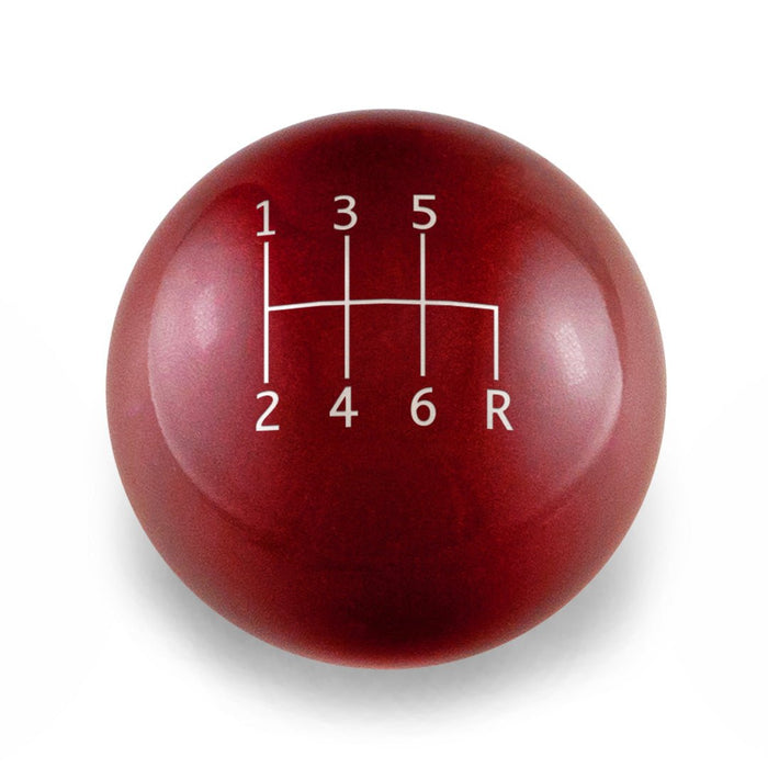 Billetworkz Weighted Shift Knob 6 - Speed Standard Engraving Fits Most Subaru Models - BW-KNB-SUB6-STD6-CRED-SP - Subimods.com