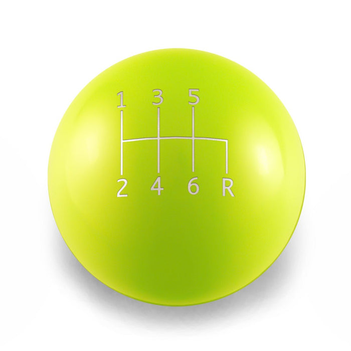 Billetworkz Weighted Shift Knob 6 - Speed Standard Engraving Fits Most Subaru Models - BW-KNB-SUB6-STD6-NYEL-SP - Subimods.com