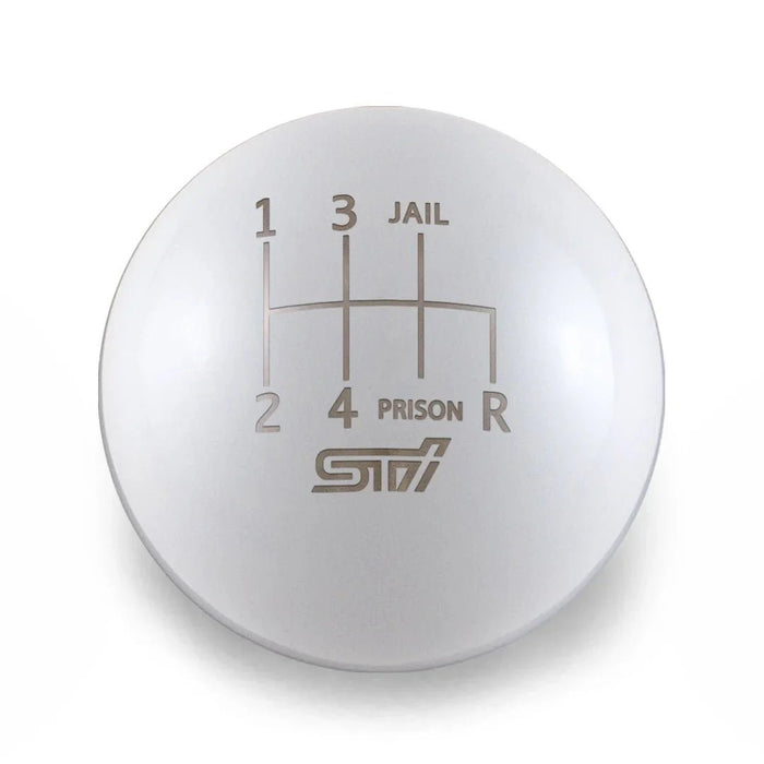 Billetworkz Weighted Shift Knob 6 Speed STI Jail-Prison Engraving Fits Most Subaru STI Models - Cobalt Blue - BW-KNB-STI-STI6JL-GWHT-CK - Subimods.com