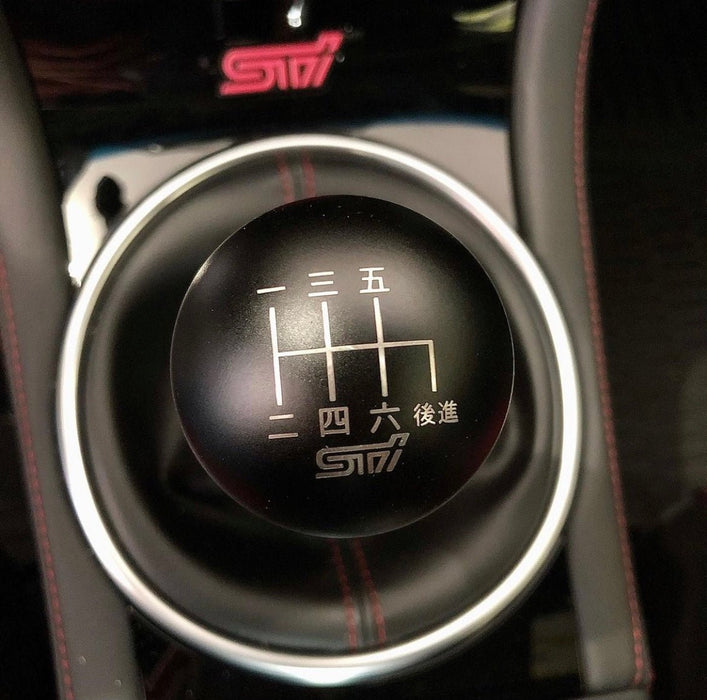 Billetworkz Weighted Shift Knob 6 Speed STI Japanese Engraving Fits Most Subaru STI Models - Navy Blue - BW-KNB-STI6-JPSTI-CRED-SP - Subimods.com
