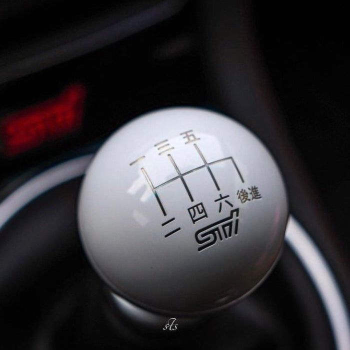 Billetworkz Weighted Shift Knob 6 Speed STI Japanese Engraving Fits Most Subaru STI Models - Navy Blue - BW-KNB-STI6-JPSTI-CRED-SP - Subimods.com