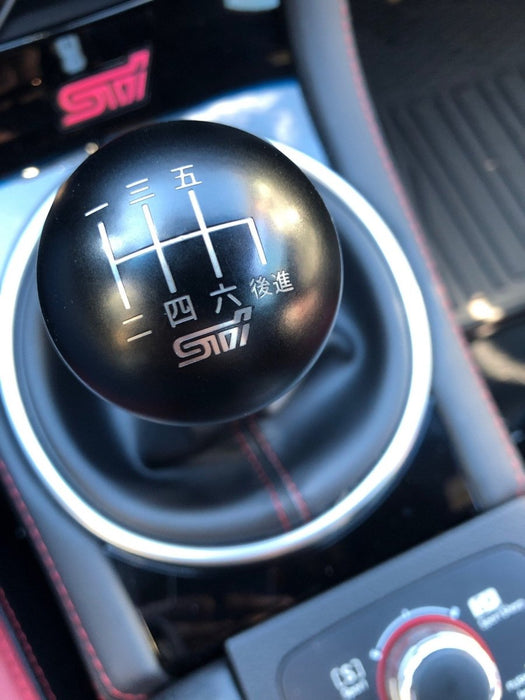 Billetworkz Weighted Shift Knob 6 Speed STI Japanese Engraving Fits Most Subaru STI Models - Navy Blue - BW-KNB-STI6-JPSTI-CRED-SP - Subimods.com