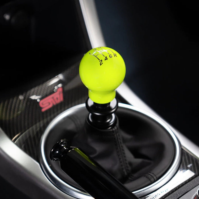 Billetworkz Weighted Shift Knob 6 Speed Velocity Engraving 15 - 25 Subaru WRX - BW-KNB-WRX6-VEL6-NYEL-SP - Subimods.com