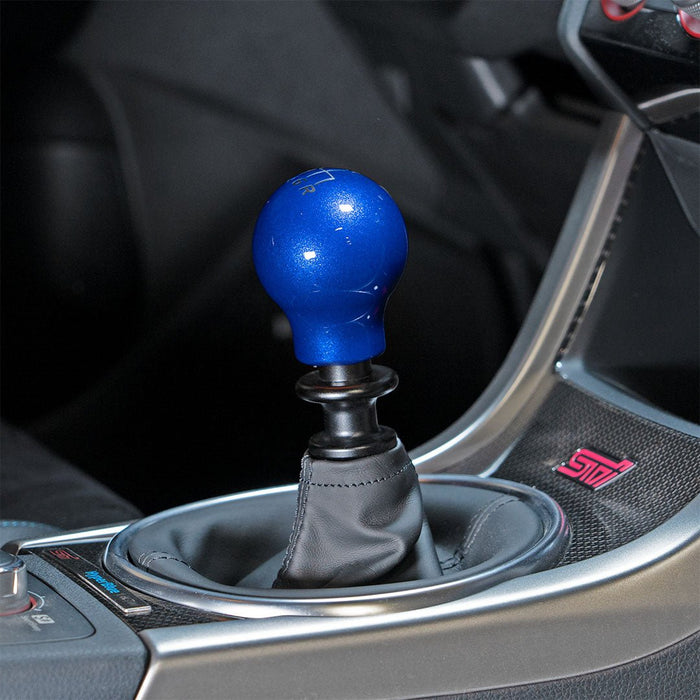 Billetworkz Weighted Shift Knob 6 Speed Velocity Engraving Fits Most Subaru STI Models - BW-KNB-STI-VEL6-CBLU-SP - Subimods.com