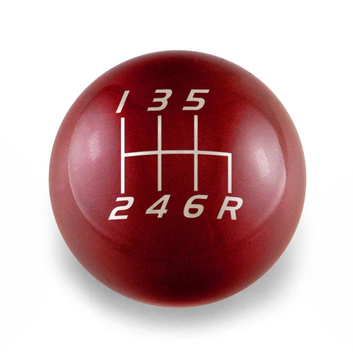 Billetworkz Weighted Shift Knob 6 Speed Velocity Engraving Fits Most Subaru STI Models - BW-KNB-STI-VEL6-CRED-SP - Subimods.com