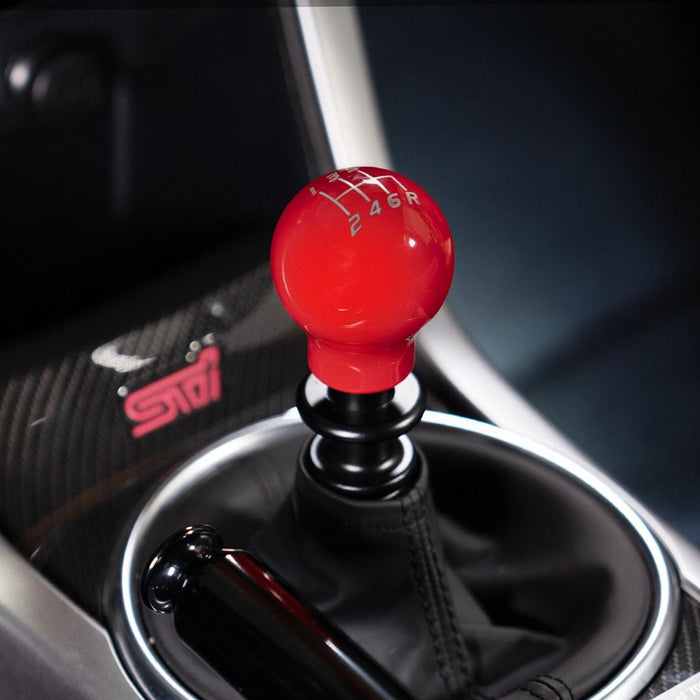 Billetworkz Weighted Shift Knob 6 Speed Velocity Engraving Fits Most Subaru STI Models - BW-KNB-STI-VEL6-GRED-SP - Subimods.com