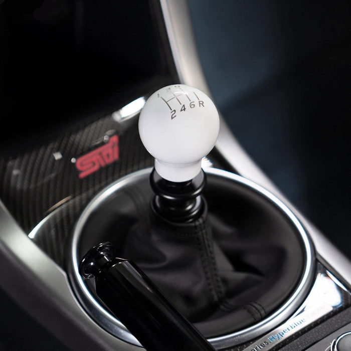 Billetworkz Weighted Shift Knob 6 Speed Velocity Engraving Fits Most Subaru STI Models - BW-KNB-STI-VEL6-GWHT-SP - Subimods.com