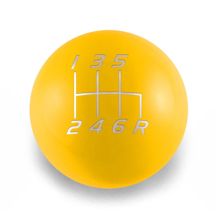 Billetworkz Weighted Shift Knob 6 Speed Velocity Engraving Fits Most Subaru STI Models - BW-KNB-STI-VEL6-GYEL-SP - Subimods.com