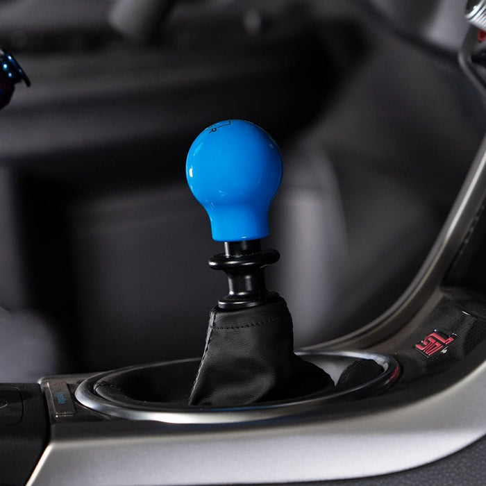 Billetworkz Weighted Shift Knob 6 Speed Velocity Engraving Fits Most Subaru STI Models - BW-KNB-STI-VEL6-HYBL-SP - Subimods.com