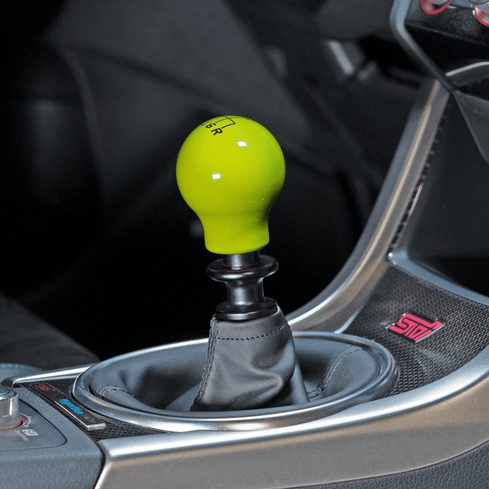 Billetworkz Weighted Shift Knob 6 Speed Velocity Engraving Fits Most Subaru STI Models - BW-KNB-STI-VEL6-NYEL-SP - Subimods.com
