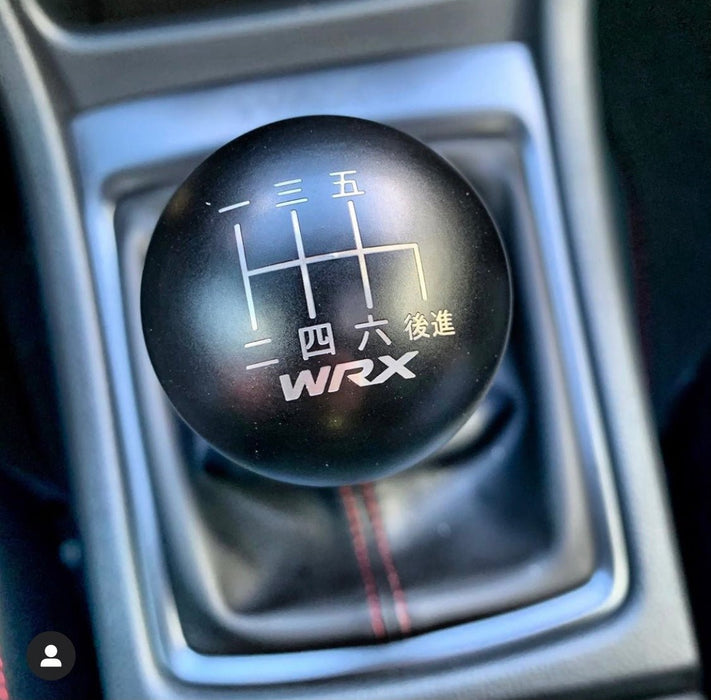 Billetworkz Weighted Shift Knob 6 Speed WRX Japanese Engraving Fits Most Subaru WRX Models - Navy Blue - BW-KNB-WRX6-JPWRX-CBLU-SP - Subimods.com