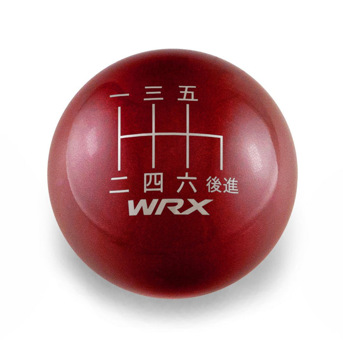 Billetworkz Weighted Shift Knob 6 Speed WRX Japanese Engraving Fits Most Subaru WRX Models - Navy Blue - BW-KNB-WRX6-JPWRX-CRED-SP - Subimods.com