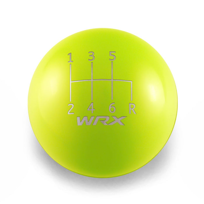 Billetworkz Weighted Shift Knob 6 Speed WRX Standard Engraving 15 - 25 Subaru WRX - BW-KNB-WRX6-SWRX-NYEL-SP - Subimods.com