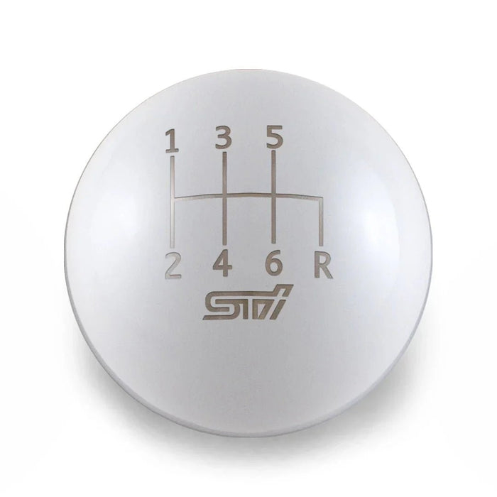 Billetworkz Weighted Shift Knob w/ 6 Speed STI Engraving 2004-2021 STI - BW-KNB-STI6-SSTI-GWHT-CK - Subimods.com