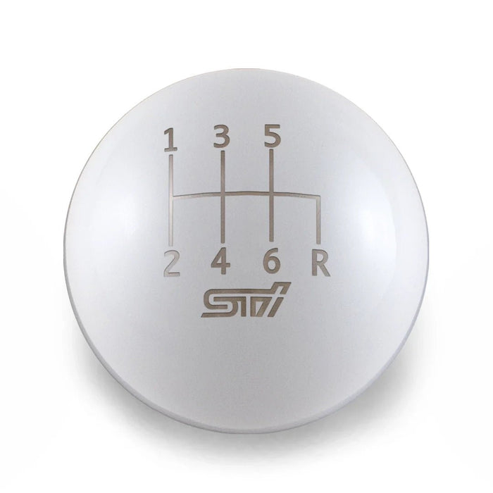 Billetworkz Weighted Shift Knob w/ 6 Speed STI Engraving 2004 - 2021 STI - BW-KNB-STI6-SSTI-GWHT-SP - Subimods.com