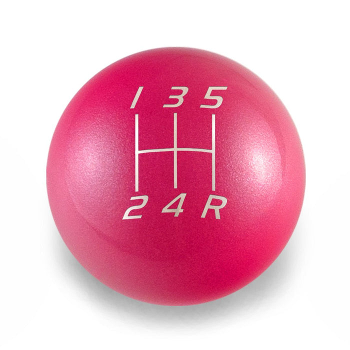 Billetworkz Weighted Stainless Steel Shift Knob 5 Speed Subaru - Velocity Engraving - BW-KNB-SUB5-VEL5-CPNK-SP - Subimods.com