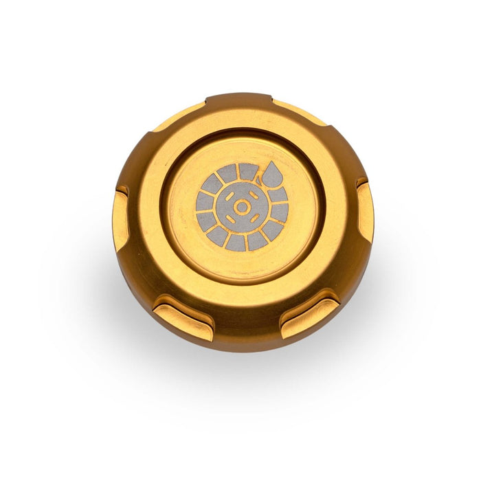 Billetworkz Zero Series Clutch Reservoir Cap w/ Engraving 2002 - 2014 WRX / 2004 - 2014 STI / 2013 - 2024 BRZ w/ Manual Transmission - BW-EBCZ-SUB-CLU-GLD-E - Subimods.com