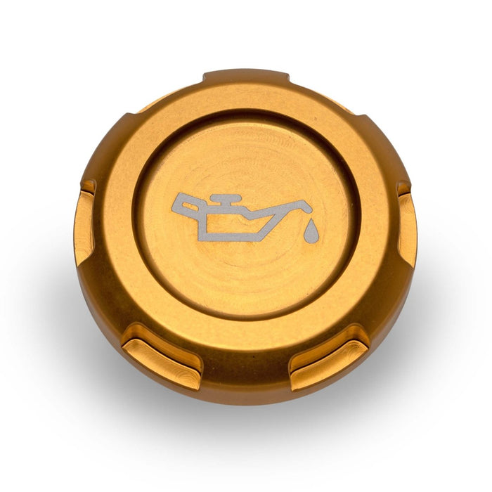 Billetworkz Zero Series Oil Cap w/ Engraving Most Subaru Models - BW-EBCZ-SUB-OIL-GLD-E - Subimods.com