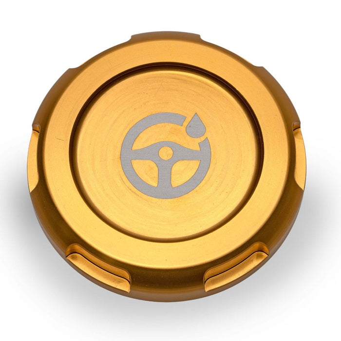 Billetworkz Zero Series Power Steering Reservoir Cap w/ Engraving 2002 - 2007 WRX / 2004 - 2007 STI - BW-EBCZ-SUB-PS1-GLD-E - Subimods.com