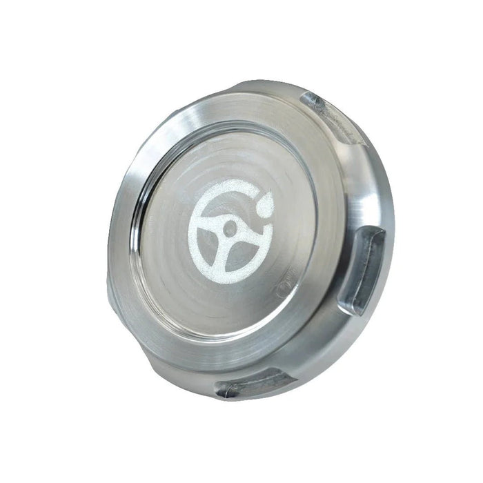 Billetworkz Zero Series Power Steering Reservoir Cap w/ Engraving 2002-2007 WRX / 2004-2007 STI - BW-EBCZ-SUB-PS1-SIL-E - Subimods.com