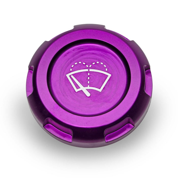 Billetworkz Zero Series Wiper Fluid Reservoir Cap w/ Engraving Most Subaru Models - BW-EBCZ-SUB-WIP-PRP-E - Subimods.com