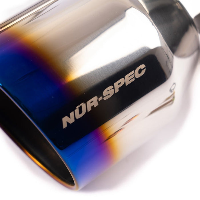 Blitz NUR - SPEC Custom Series Axle Back Exhaust w/ Burnt Stainless Tips 2022 - 2024 WRX - 63204V - Subimods.com