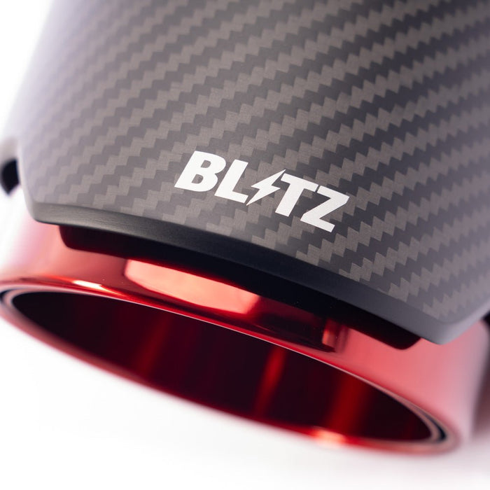Blitz NUR-SPEC Axle Back Exhaust for WRX Carbon Red Tips