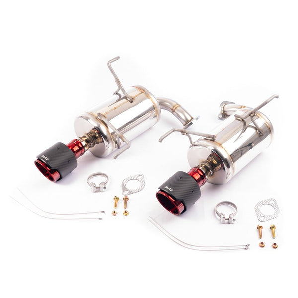 Blitz NUR-SPEC Axle Back Exhaust for WRX Carbon Red Tips