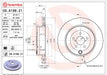 Brembo Prime High Carbon Cast Iron Blank Rear Rotor 2017 - 2020 BRZ - 09.A198.21 - Subimods.com