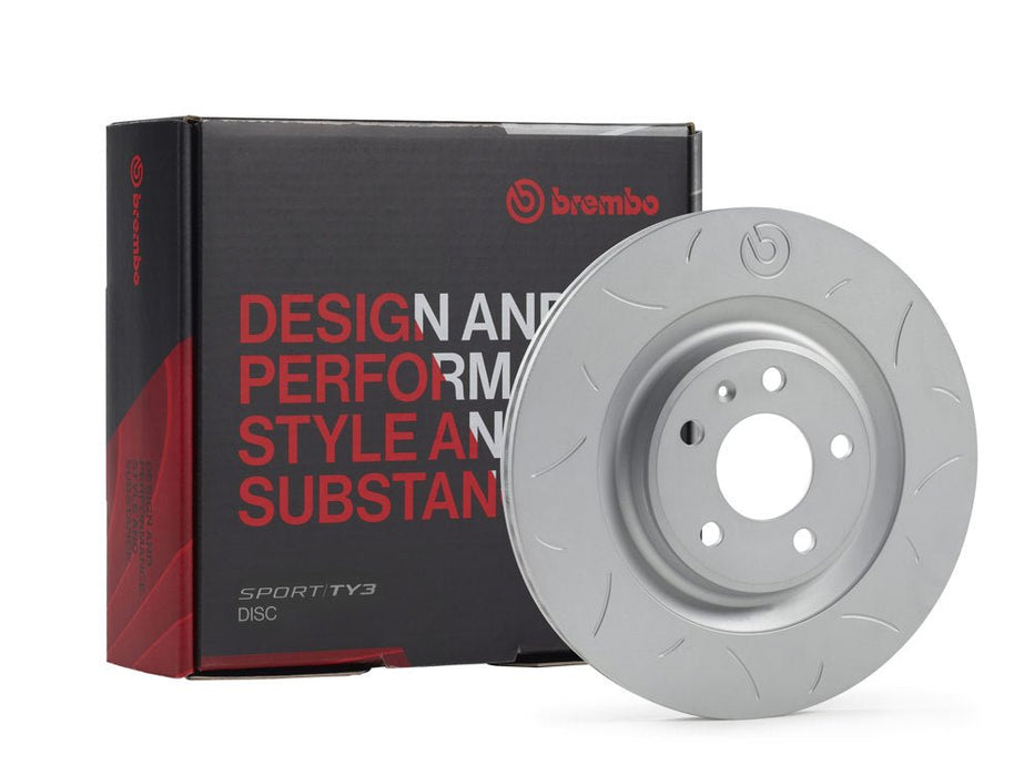 Brembo Sport TY3 Series Slotted Rear Rotor 2008-2017 STI - 59.E115.74 - Subimods.com