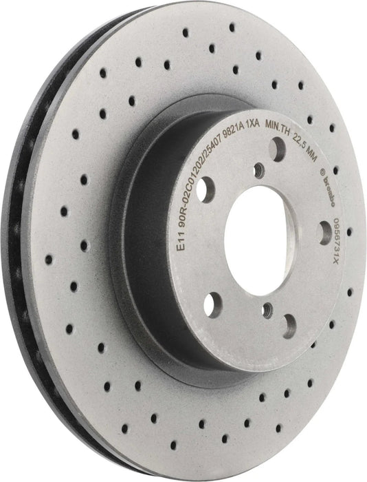 Brembo XTRA Drilled Front Brake Rotor 1993 - 2001 Impreza - 09.5673.1X - Subimods.com