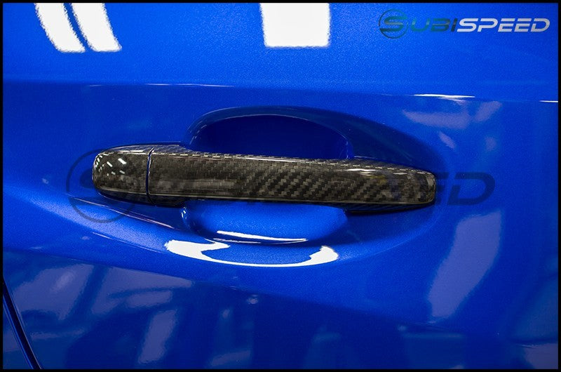 OLM Dry Carbon Fiber Door Handle Covers 2014-2018 Forester, 2013-2017 Crosstrek, 2015-2021 WRX / STI