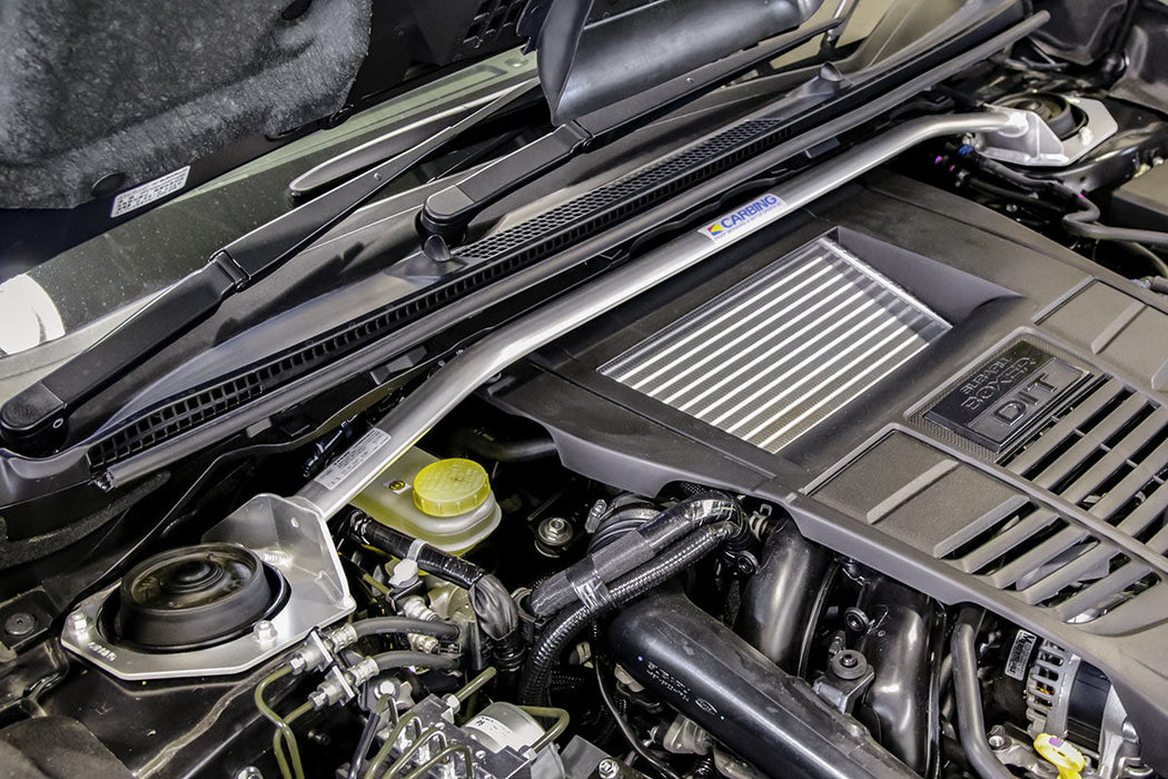Carbing Front Strut Tower Bar Titanium 2015 - 2021 WRX / 2015 - 2021 STI - 618 - 525 - 1 - Subimods.com