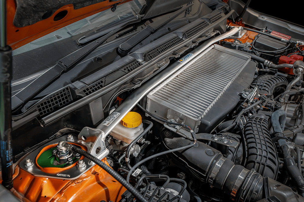 Carbing Front Strut Tower Bar Titanium 2022 - 2025 WRX - 618 - 529 - 1 - Subimods.com
