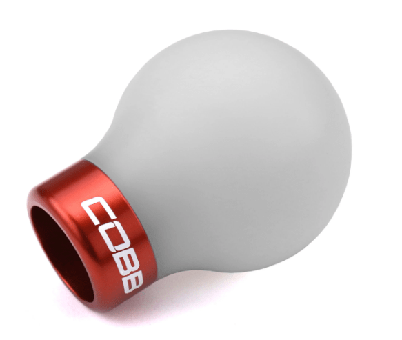 COBB Delrin Shift Knob White w/ Red 6 Speed Subaru Models - 213350 - W - RD - Subimods.com