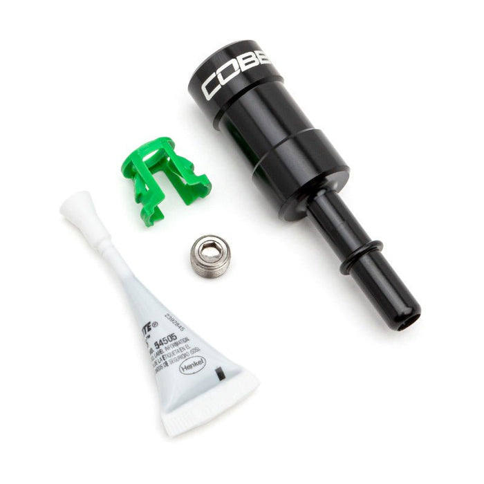 COBB EFI Quick Disconnect 1/8 in NPT Tap to 3/8 in Fuel Lines - 300115 - Subimods.com