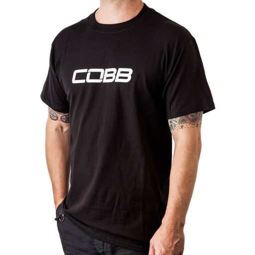 COBB Logo T-Shirt Black w/ White Logo - CO-BLACKCOBB-SHIRT-XL - Subimods.com