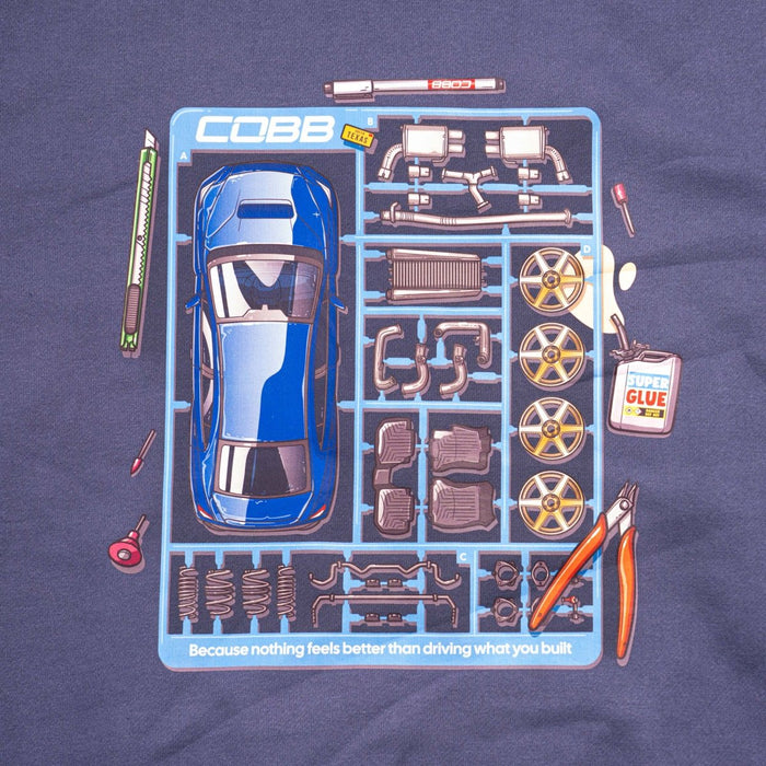 COBB "Punch Out" Hooded Sweatshirt Petrol Blue - SM-2293-S - Subimods.com