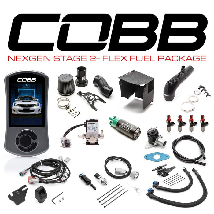 Cobb Stage 2 + Nexgen Flex Fuel Power Package w/ Blue Intake 2011 - 2014 WRX - SUB003NG2S2FF-BL - Subimods.com