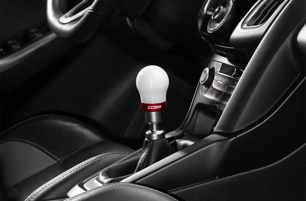 COBB Weighted Short Shift Knob White w/ Interchangeable Base 2013 - 2024 BRZ / 2013 - 2016 FRS / 2017 - 2021 GT86 / 2022 - 2024 GR86 - 291360 - W - Subimods.com
