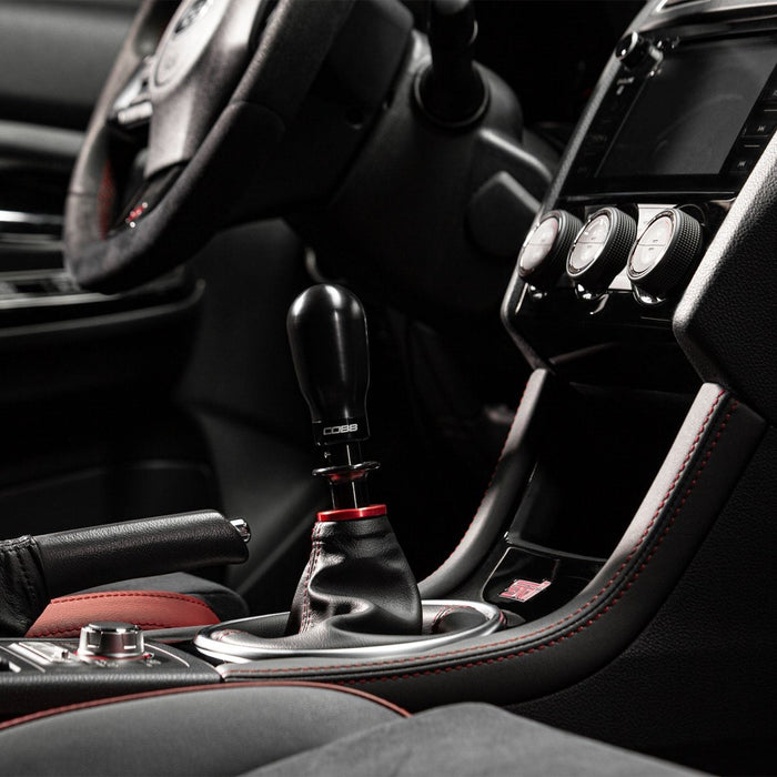 COBB Weighted Tall Shift Knob Black w/ Interchangeable Base 6 Speed Subaru Models - 213370-BK - Subimods.com