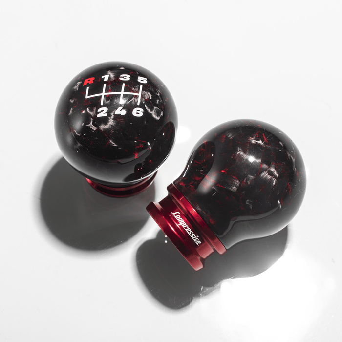 Compressive Tuning Forged Limited Edition Red Carbon Fiber Shift Knob Most Subaru Models - RFCF - KNB - RD - R6 - Subimods.com